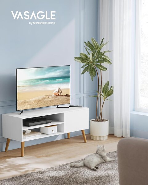 VASAGLE TV stolík SCANDI 120 cm biely