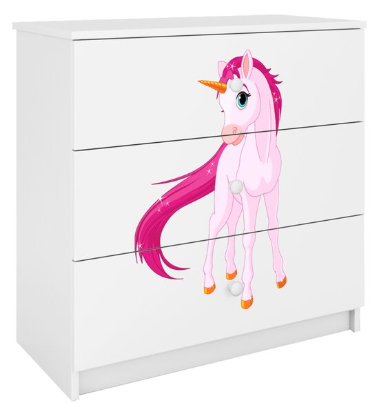 Kocot kids Komoda Babydreams 80 cm jednorožec biela