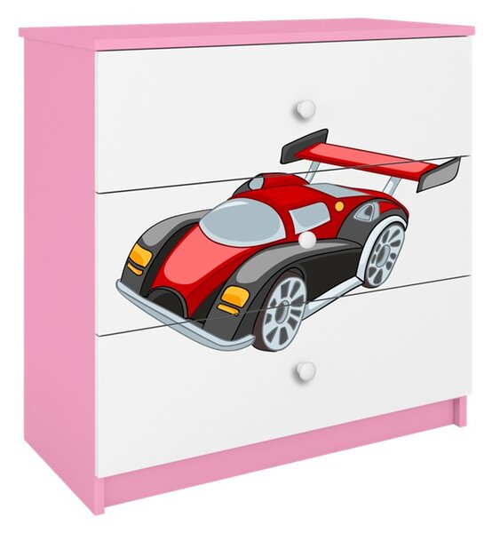 Kocot kids Komoda Babydreams 80 cm auto ružová