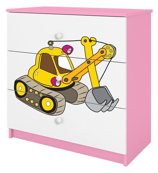 Kocot kids Komoda Babydreams 80 cm bager ružová