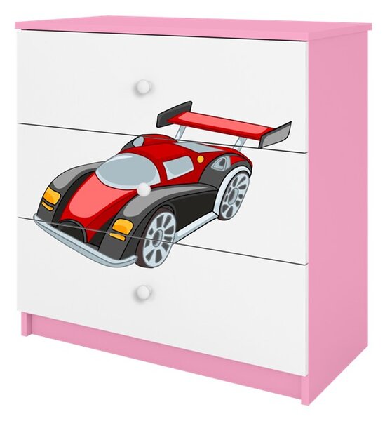 Kocot kids Komoda Babydreams 80 cm auto ružová