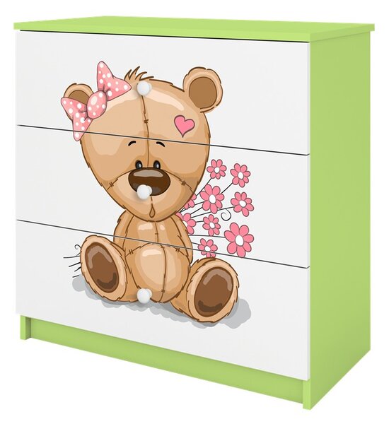 Kocot kids Komoda Babydreams 80 cm macko zelená