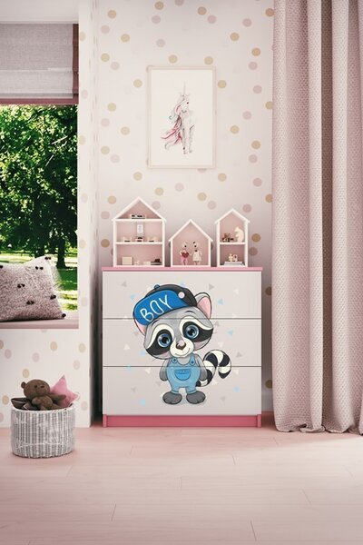 Kocot kids Komoda Babydreams 80 cm mýval ružová