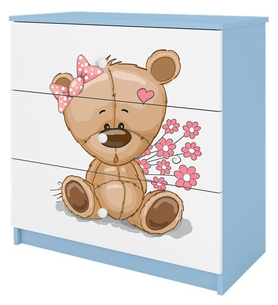 Kocot kids Komoda Babydreams 80 cm medvedík modrá