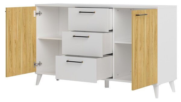Szynaka Komoda Barris 45 140 cm orech americký/biela