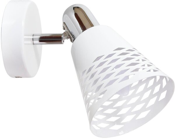 Candellux Discovery nástenná lampa 1x40 W biela-chrómová 91-62154