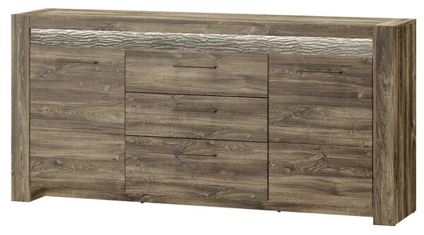 Szynaka Komoda Belveder 46 178 cm s LED osvetlením dub Stirling
