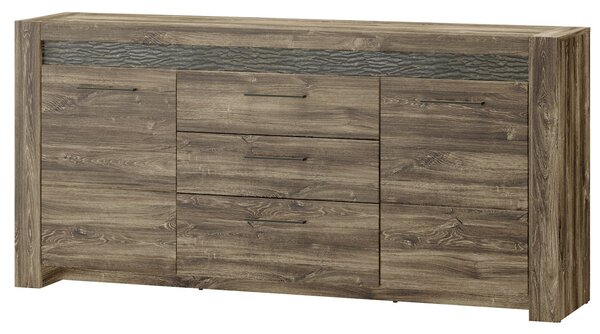 Szynaka Komoda Belveder 46 178 cm s LED osvetlením dub Stirling