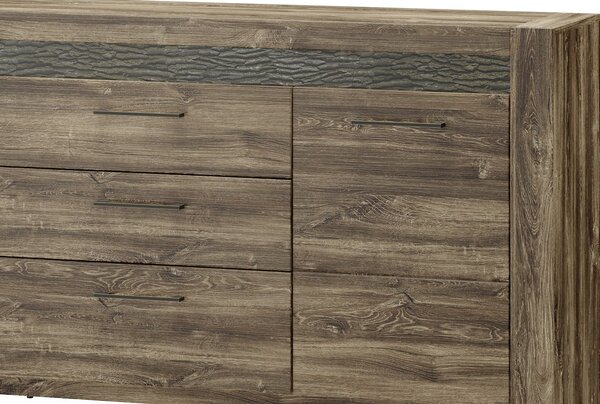 Szynaka Komoda Belveder 46 178 cm s LED osvetlením dub Stirling