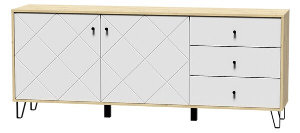 Vivaldi Komoda Bilbao 183 cm dub Artisan/biela