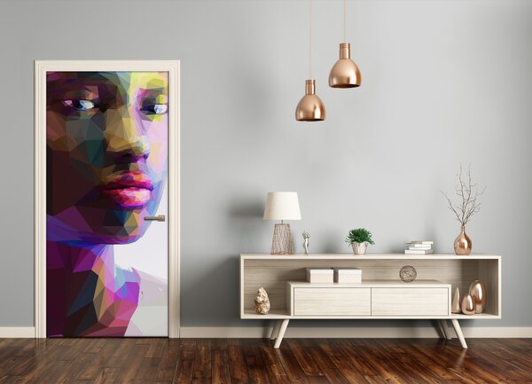 Samolepiace fototapety na dvere abstrakcie žena 75x205 cm