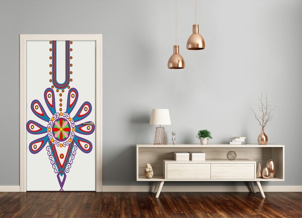 Samolepiace fototapety na dvere Poľský ľudový vzor 85x205 cm