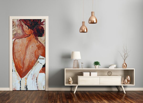 Samolepiace fototapety na dvere žena 75x205 cm