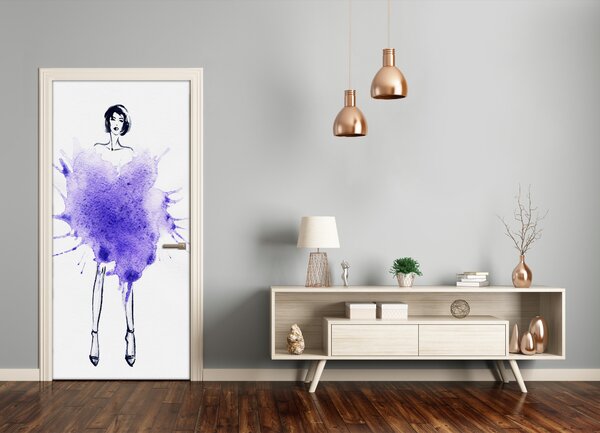 Samolepiace fototapety na dvere ilustrácie móda 85x205 cm