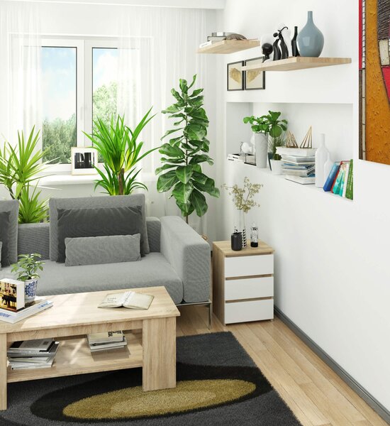 Ak furniture Komoda CL3 40 cm dub sonoma/biela