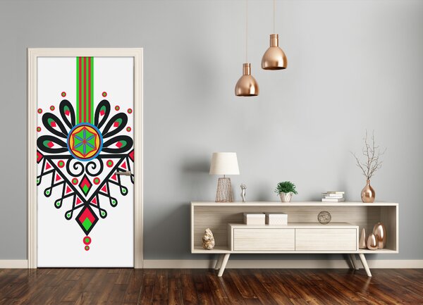 Samolepiace fototapety na dvere Poľský ľudový vzor 85x205 cm
