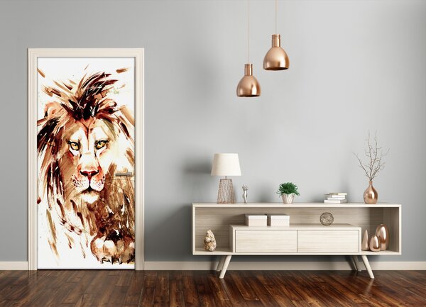 Samolepiace fototapety na dvere Lev 85x205 cm