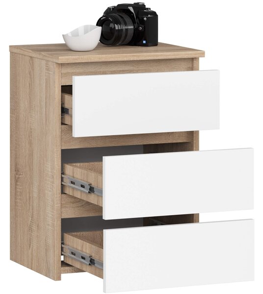 Ak furniture Komoda CL3 40 cm dub sonoma/biela