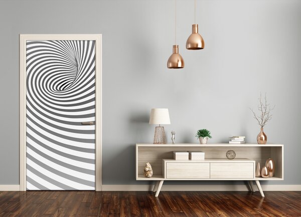 Samolepiace fototapety na dvere Špirála v pásky 85x205 cm