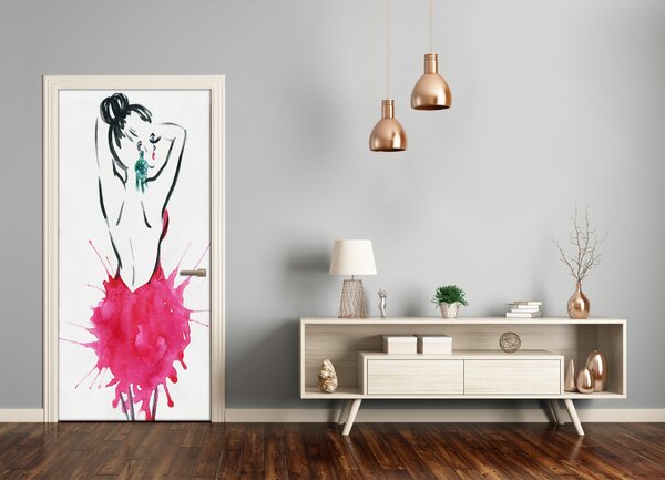 Samolepiace fototapety na dvere ilustrácie móda 75x205 cm
