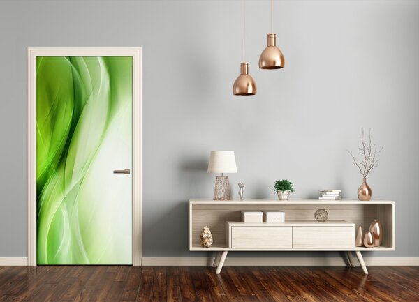 Samolepiace fototapety na dvere Zelená vlny pozadia 85x205 cm