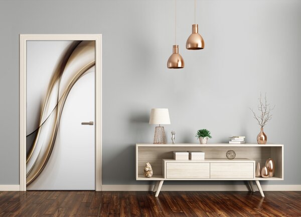 Samolepiace fototapety na dvere hnedá vlna 75x205 cm