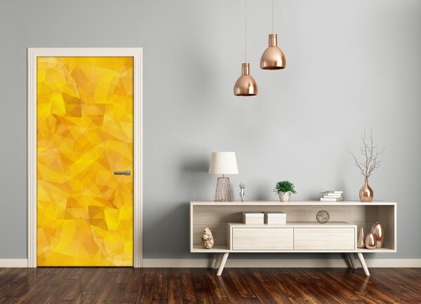 Samolepiace fototapety na dvere abstrakcie trojuholníky 75x205 cm