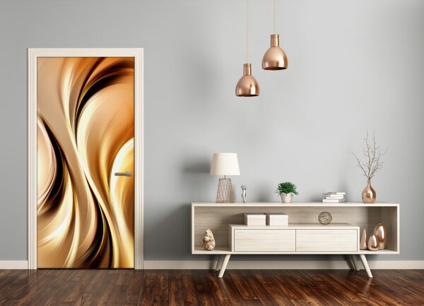 Samolepiace fototapety na dvere abstraktné vlny 85x205 cm