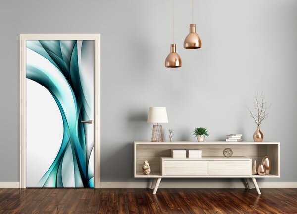 Samolepiace fototapety na dvere abstrakcie vlny 75x205 cm