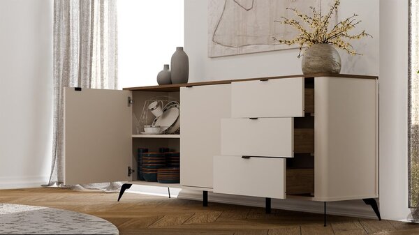 TP Living Komoda CORDOBA 2D3S kašmír/dub Castello