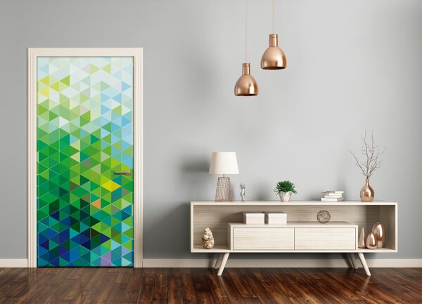 Samolepiace fototapety na dvere abstrakcie trojuholníky 85x205 cm