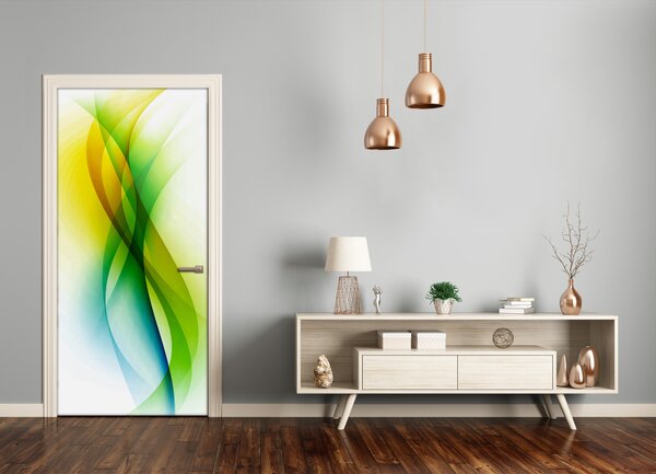 Samolepiace fototapety na dvere abstrakcie vlny 95x205 cm