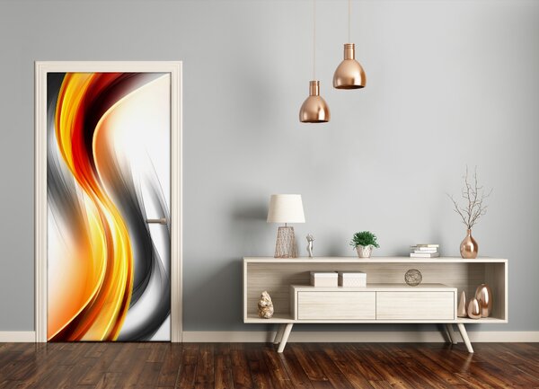 Samolepiace fototapety na dvere abstrakcie vlny 95x205 cm