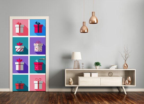 Samolepiace fototapety na dvere darčeky 75x205 cm