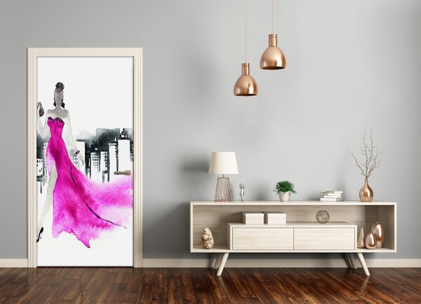 Samolepiace fototapety na dvere ilustrácie móda 85x205 cm