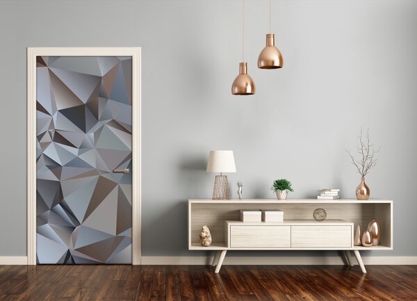 Samolepiace fototapety na dvere abstrakcie trojuholníky 75x205 cm