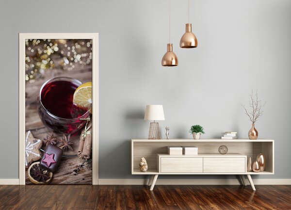 Samolepiace fototapety na dvere Varené víno 75x205 cm