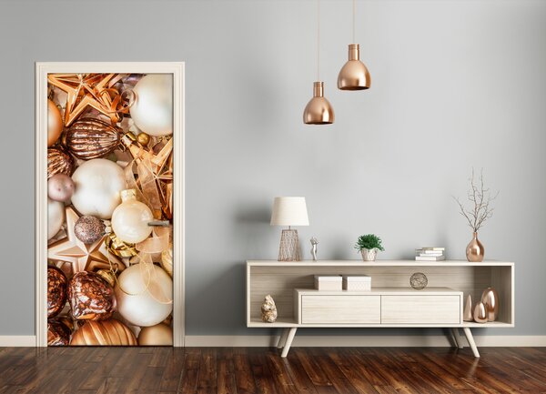 Samolepiace fototapety na dvere sviatočné ozdoby 85x205 cm