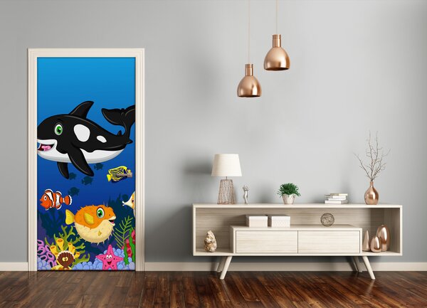 Samolepiace fototapety na dvere podvodný svet 85x205 cm