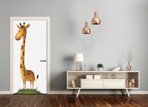 Samolepiace fototapety na dvere žirafa 75x205 cm