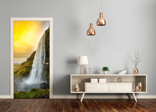 Fototapeta samolepiace dvere vodopád 85x205 cm