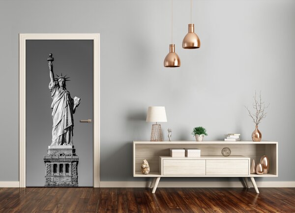 Fototapeta samolepiace na dvere socha Slobody 95x205 cm