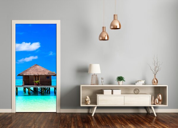 Fototapeta samolepiace na dvere domy na vode 95x205 cm