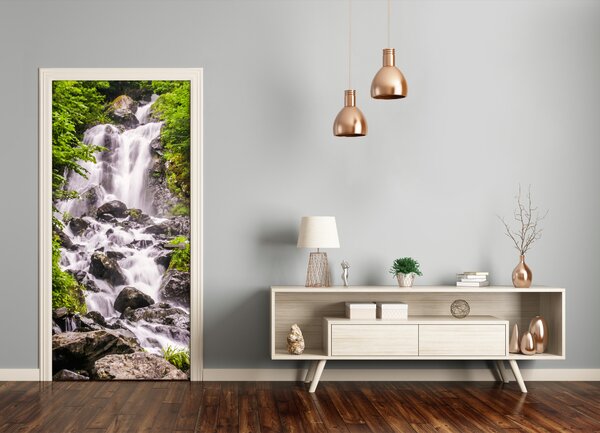 Fototapeta samolepiace na dvere vodopád v lese 85x205 cm