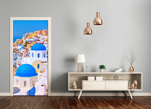 Fototapeta samolepiace na dvere mesto Santorini 85x205 cm