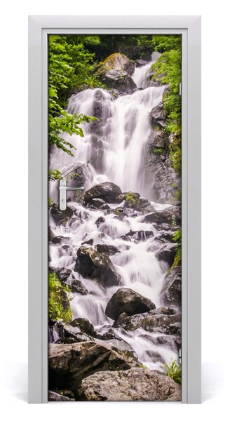 Fototapeta samolepiace na dvere vodopád v lese 95x205 cm
