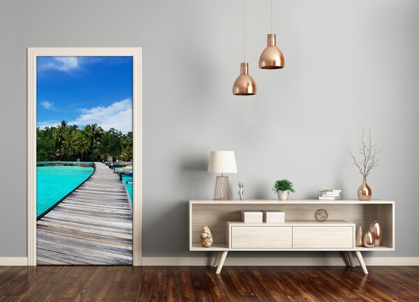 Fototapeta samolepiace na dvere tropický výhľad 85x205 cm