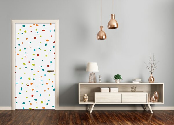 Samolepiace fototapety na dvere farebné kvapky 85x205 cm