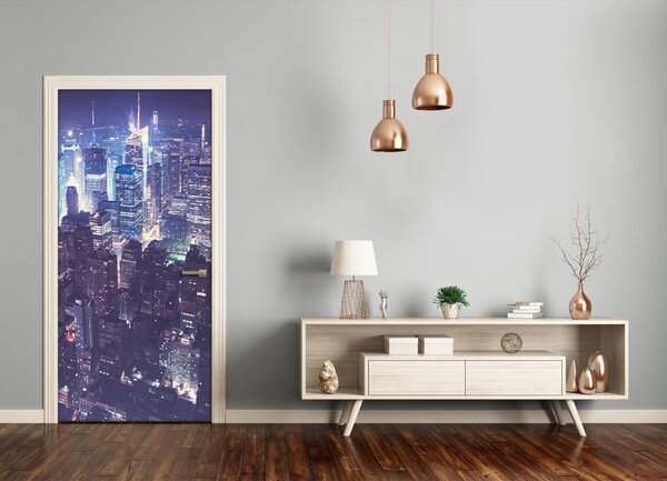 Fototapeta samolepiace na dvere Manhattan noc 85x205 cm