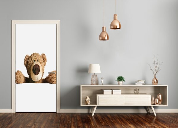 Samolepiace fototapety na dvere plyšový medvedík 85x205 cm